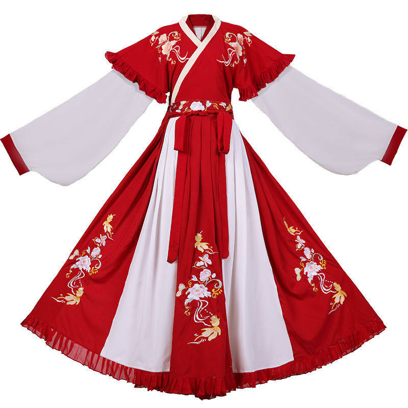 领超齐腰半臂整套秋冬白菜制汉破裙国风中国汉服