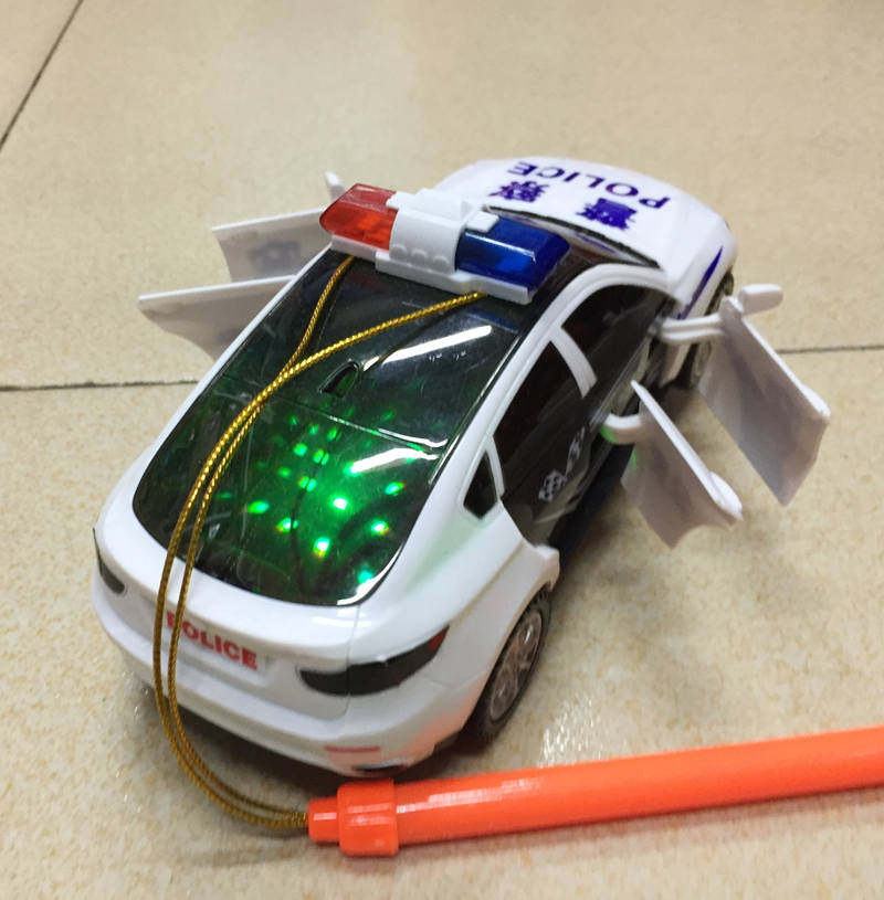 中秋节儿童礼物手提灯笼玩具仿真警车电动万向灯笼