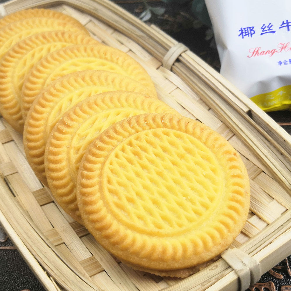 正宗三牛椰丝牛奶饼干500g袋装酥性早餐代餐酥性饼干