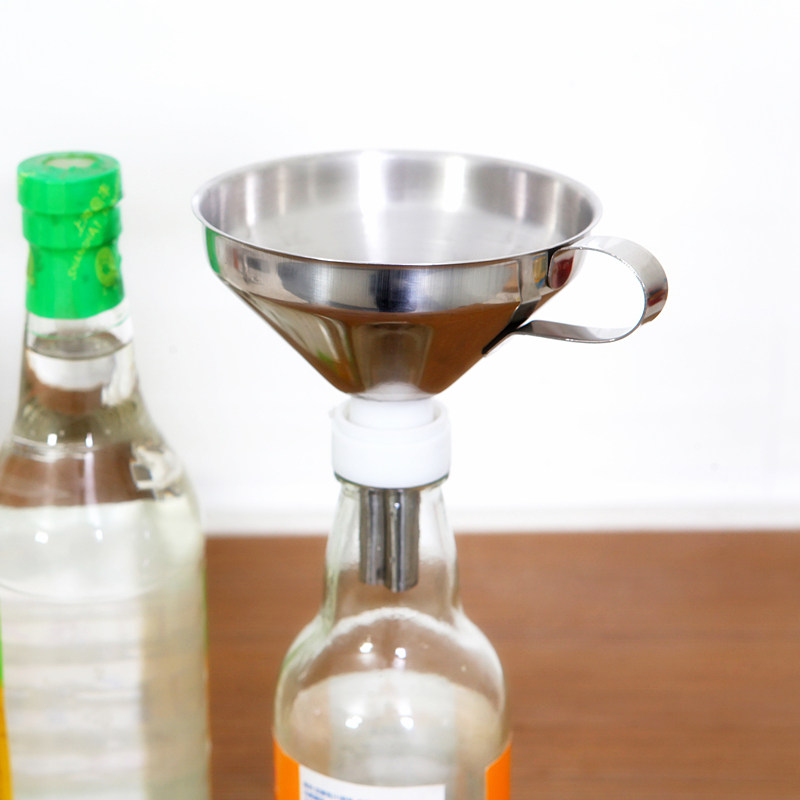 新上市不锈钢器日滤油漏斗过滤钢带不锈大口径百货漏斗