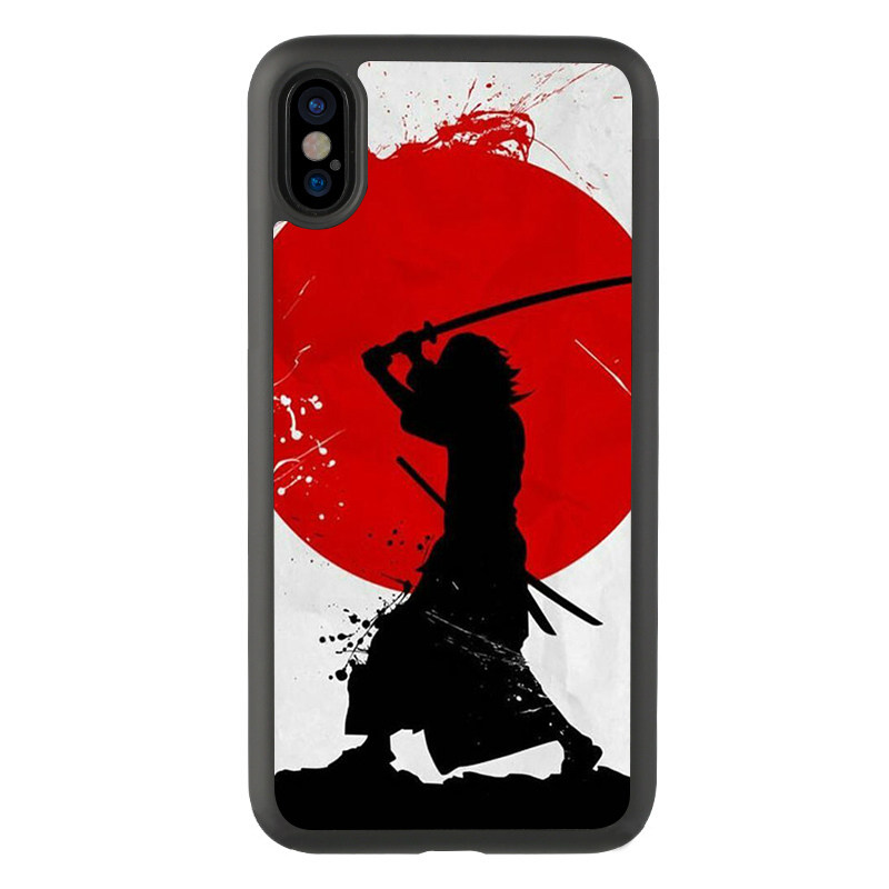 卡通潮男日本武士iphonexsmax手机壳格斗7plus保护套防摔8p全包6s