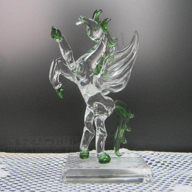 水晶玻璃马到成功飞马摆设家居家居装饰装饰品马摆件摆件摆件