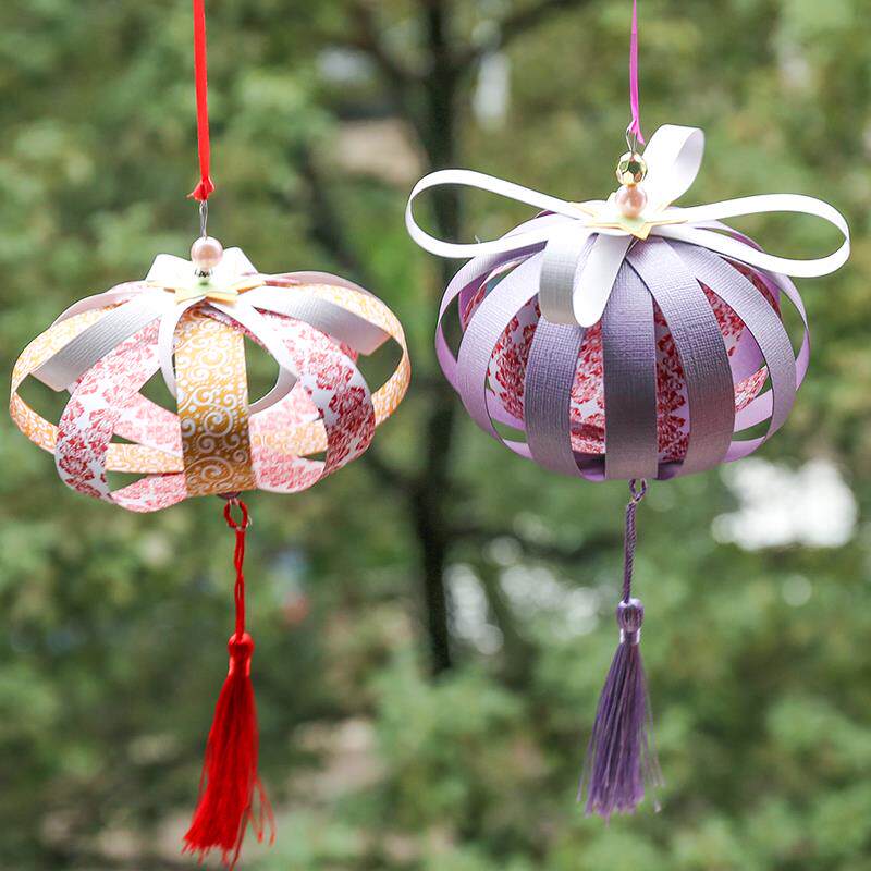 彩球缤纷感恩节圣诞节装饰灯笼挂饰饰品纸质手工折纸