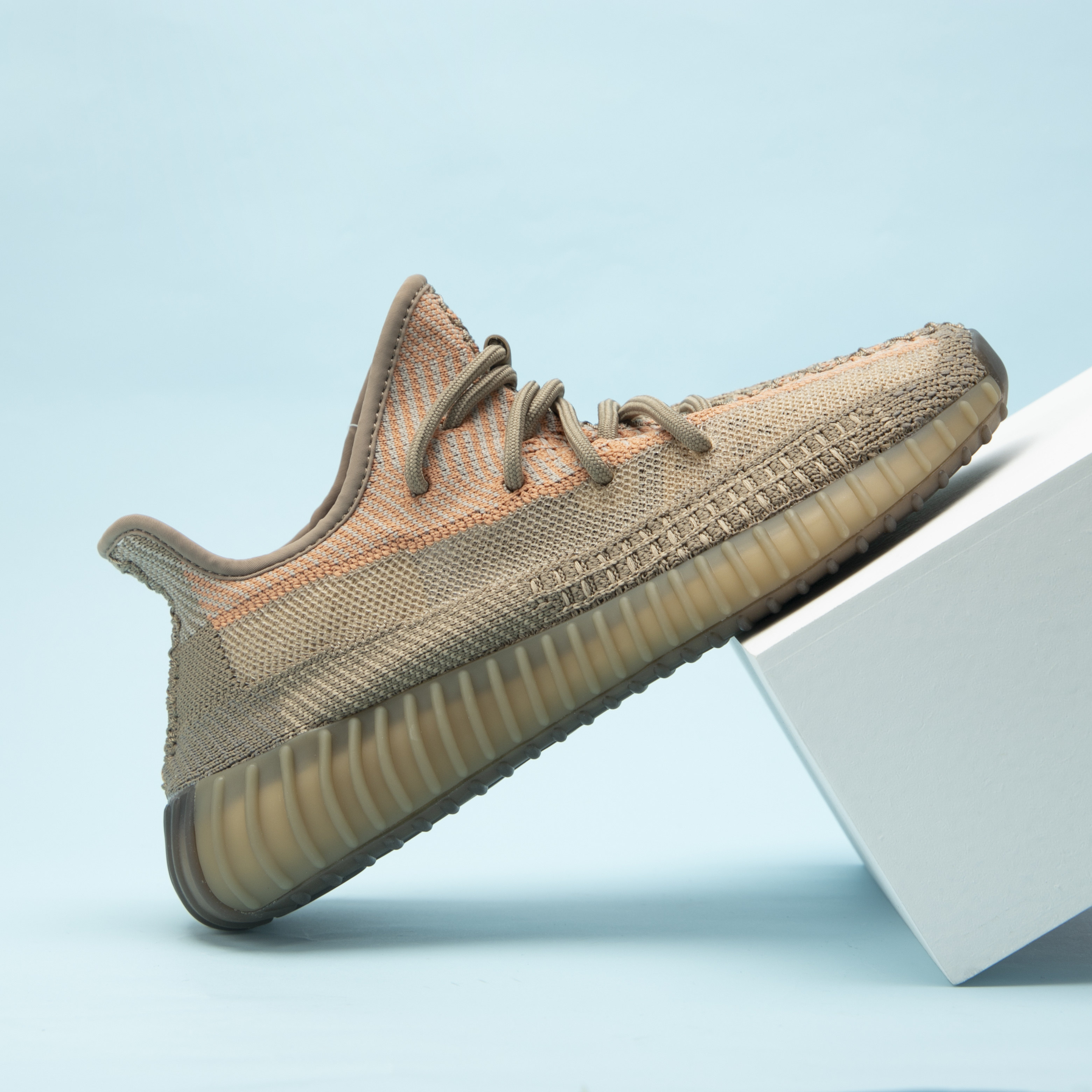 椰子脏橙天使满天星女鞋春季正品官网真爆飞织跑步鞋