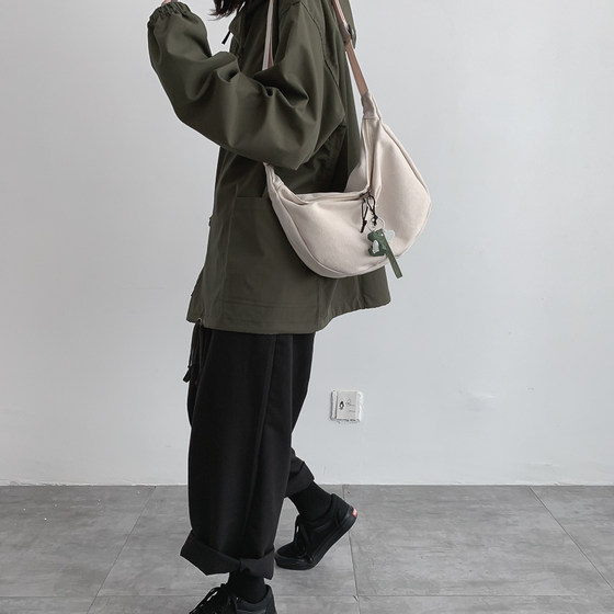 Small Bag Women's 2020 New Fashion Cross Carry Versatile One Shoulder Student's Ulzzang Japanese Canvas Bag Small Bag Women's 2020 New Fashion Cross Carry Versatile One Shoulder Student's Ulzzang Japanese Canvas Bag