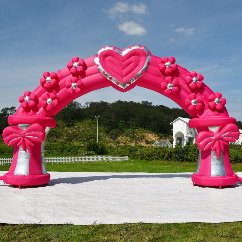 新款婚庆充气拱门6米8米婚礼庆典彩虹门开拱门