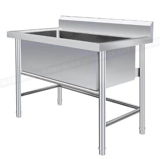 商用水槽水池不锈钢单槽洗菜菜盆大单池深池消毒水槽套餐