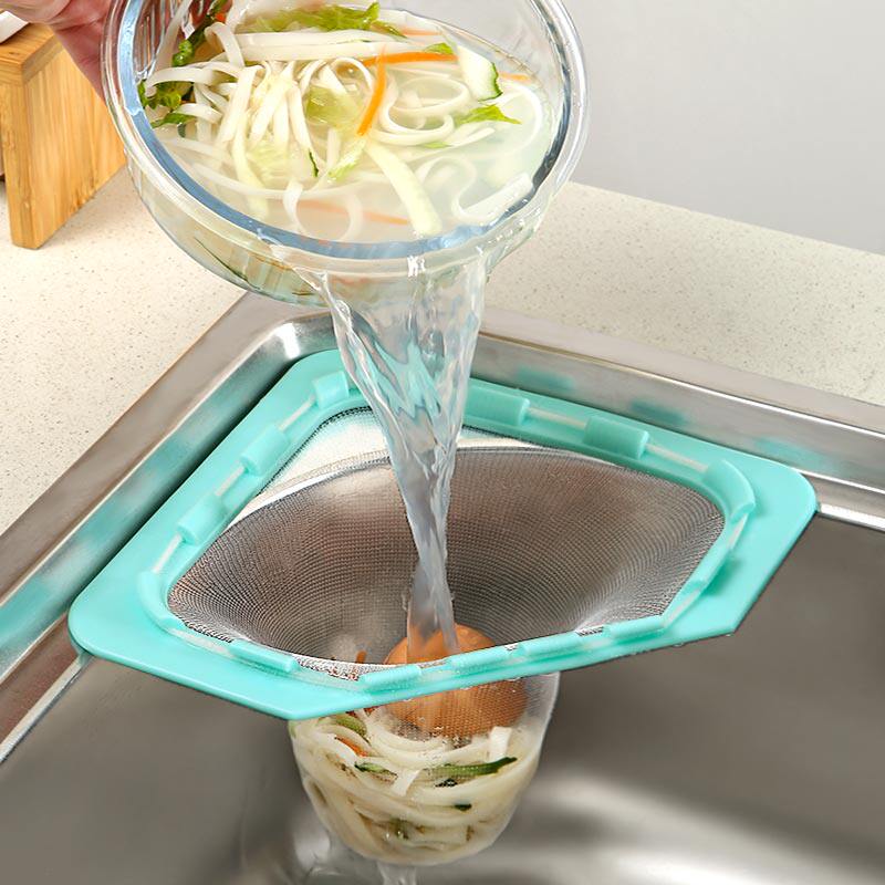 厨房菜盆水槽垃圾过滤一次性三角沥水篮碗剩饭菜过滤器