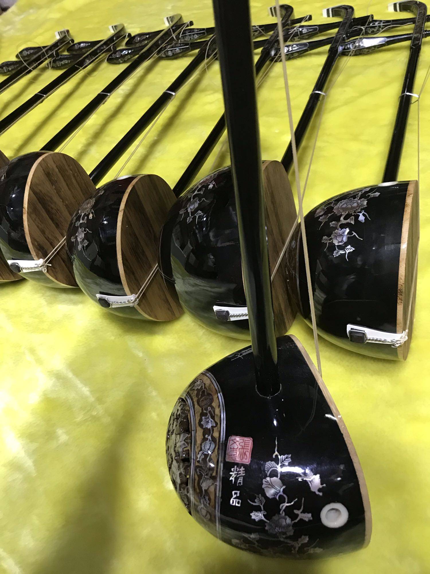 潮州乐器贝雕椰胡连盒送配件其它民族乐器