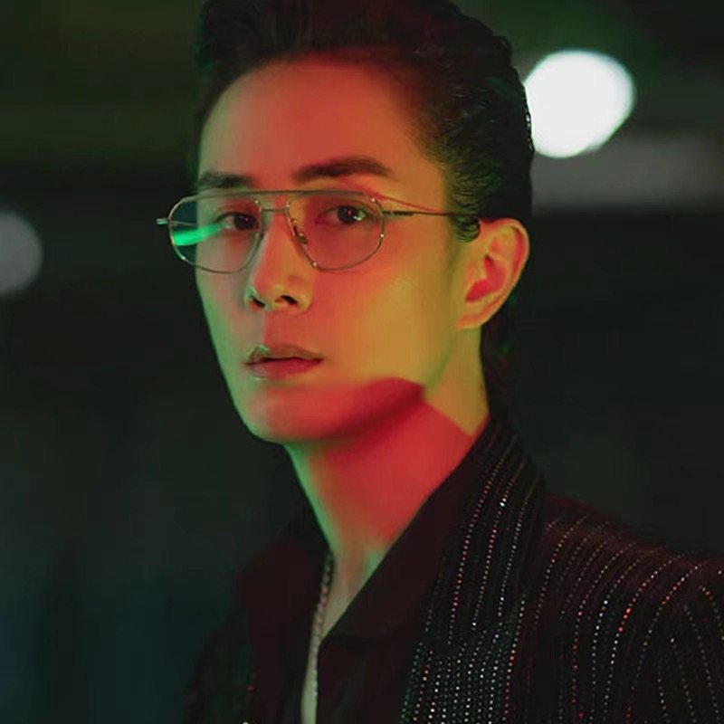 小芒种花夜李承铉眼镜银边斯文文痞平光潮流定制成品光学镜