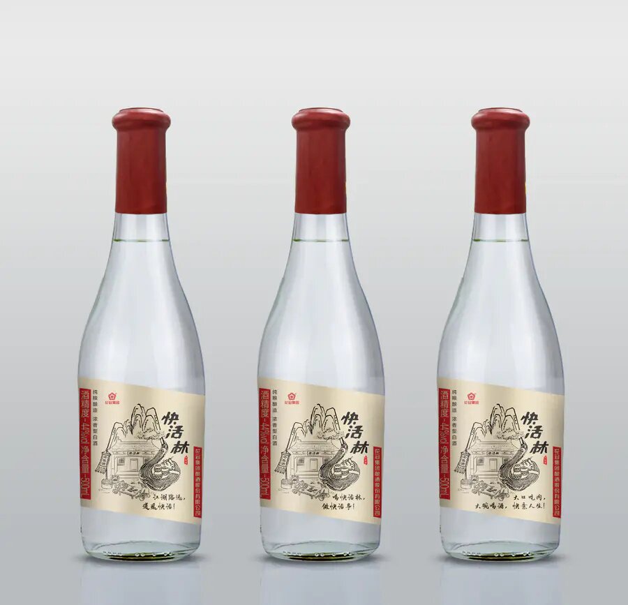 花冠冠群群芳快活林白酒44度浓香香型整箱12瓶白酒