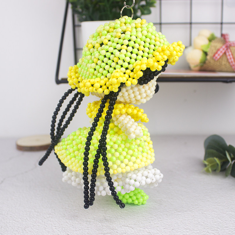 【成品】手工串珠大头玩偶糖果米珠女孩玩具公主娃娃收藏生日礼物