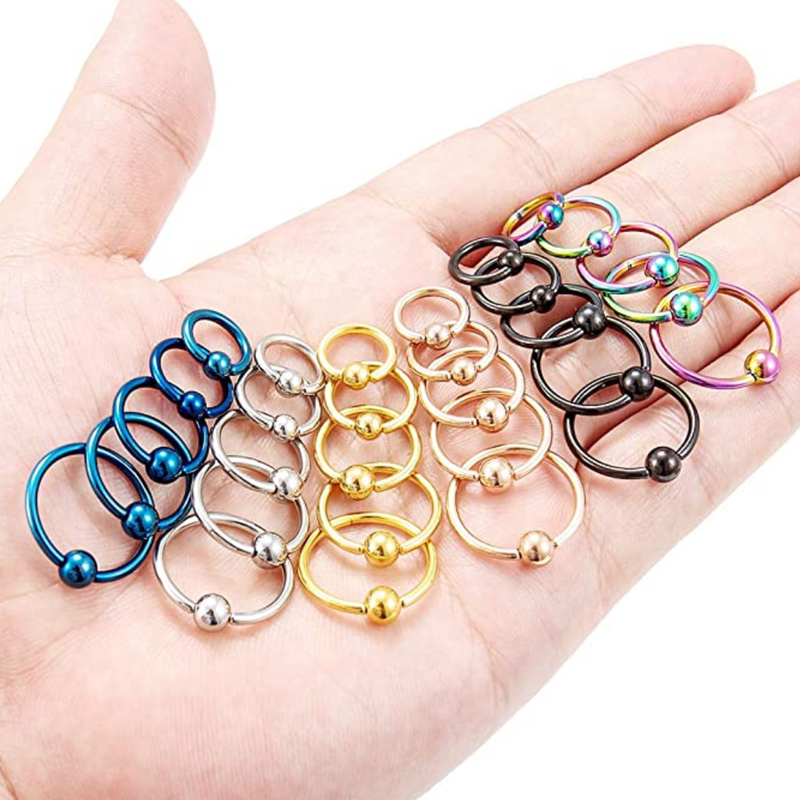 川月钛钢bcr卡球环耳环乳环阴环多用环pa环穿刺饰品防过敏