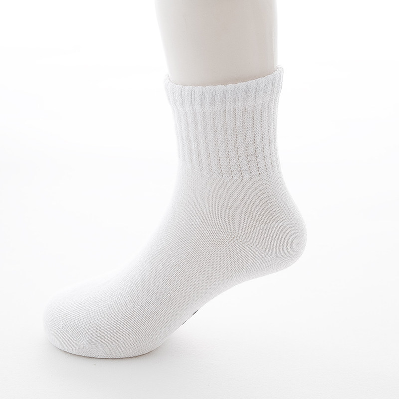 儿童袜子纯棉中筒男童女童白袜纯白袜子学生袜演出袜宝宝袜子春秋