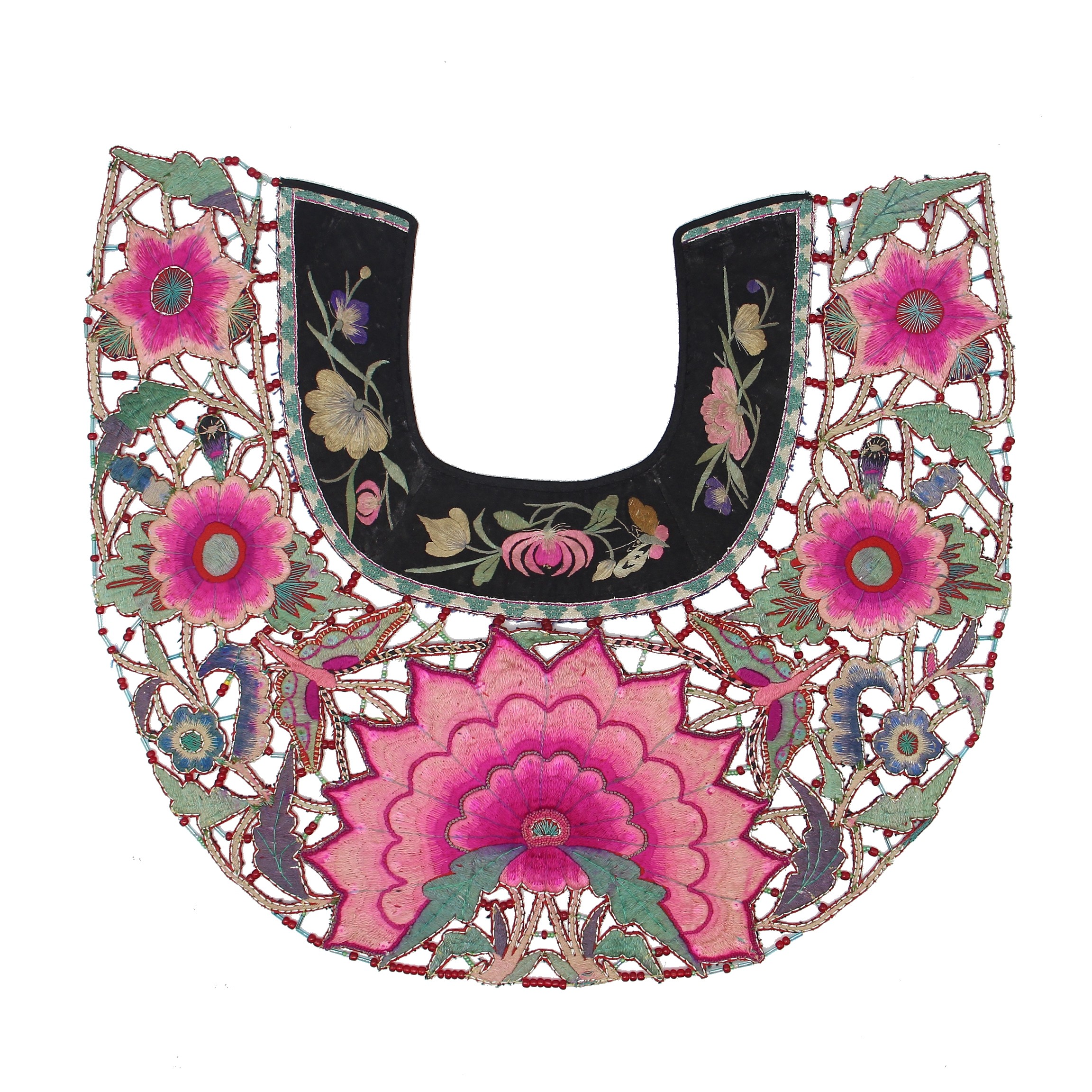 云逸手作老苗民族手工松桃刺绣衣服肩花片老物刺绣