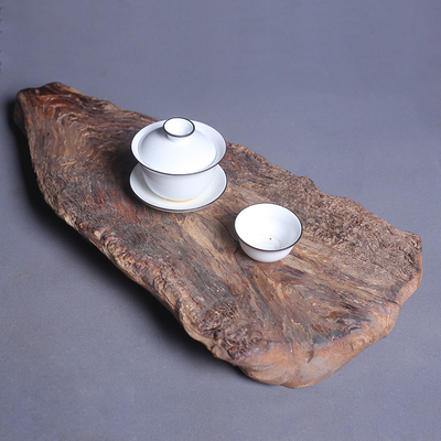 茶盘原木干泡台茶海整块实木茶托盘茶杯整理架茶台客厅风化木定制