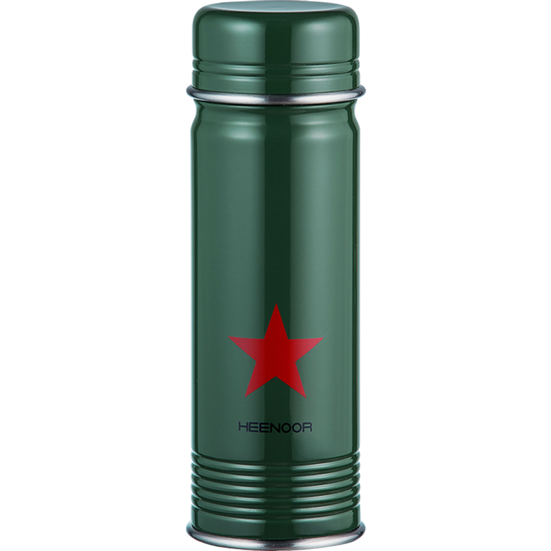 希诺怀旧军旅保温杯不锈钢水杯男士大容量直身杯五星保温杯