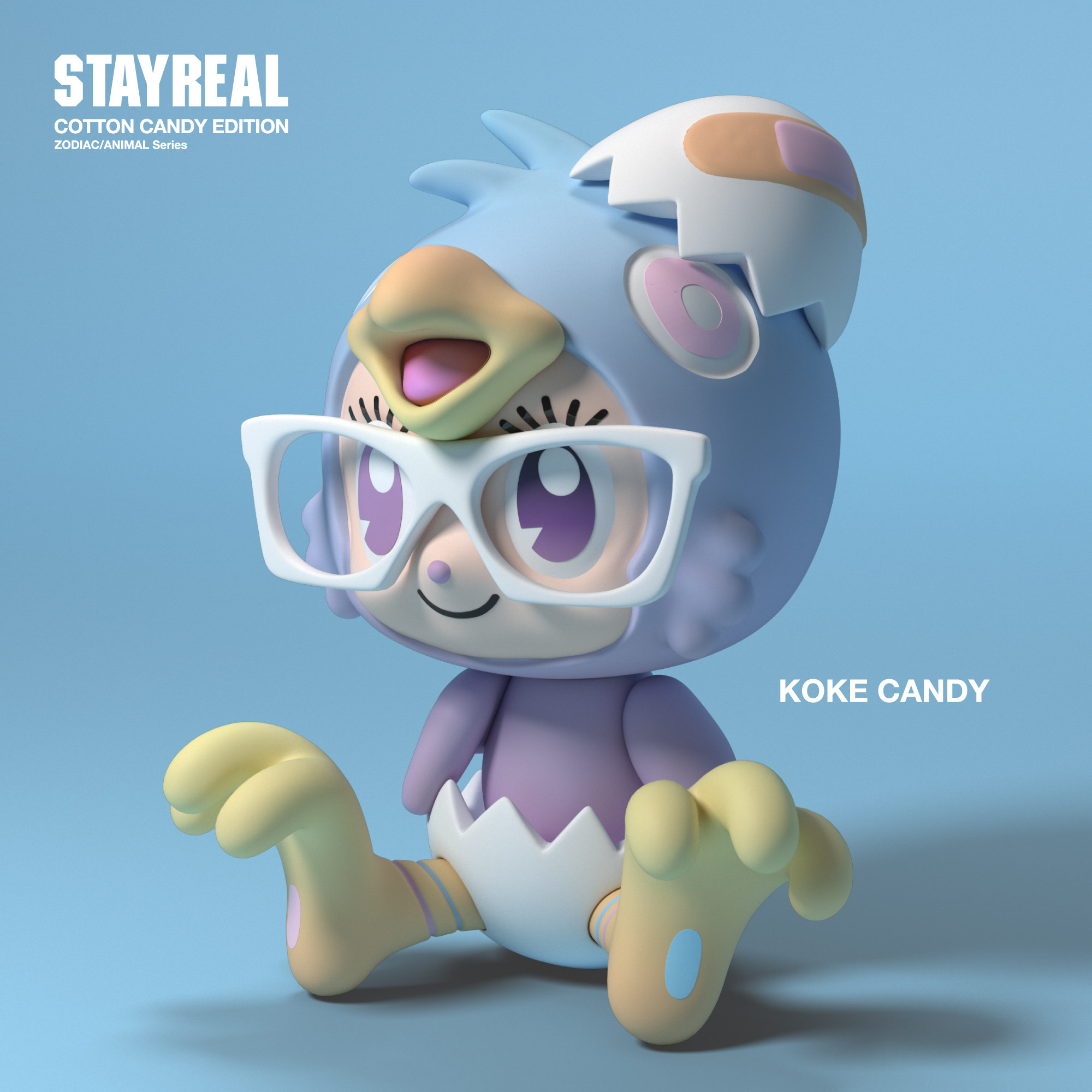 stayreal棉花棉花糖糖鼠小小小公仔粉彩玩偶手办创意其他配件