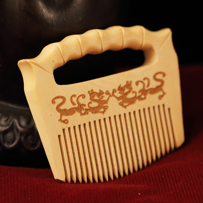 白象常州梳篦旅游纪念木梳梳子礼品上海世博会梳子