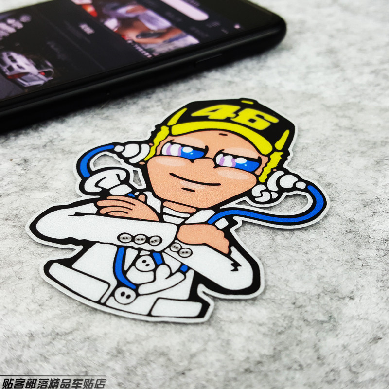 gp电单车反光贴花f 罗西 thedoctor 医生 摩托gp创意贴 rossi - 爱购