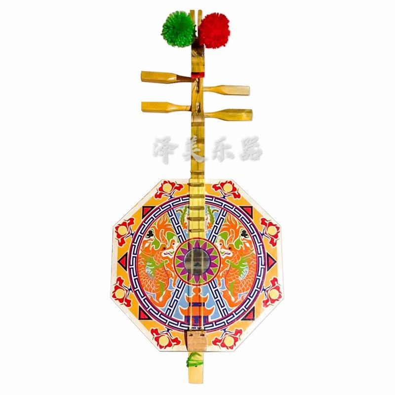 彝族月琴云南楚雄弦子火把节左脚舞表演四弦少数民族乐器厂家直销