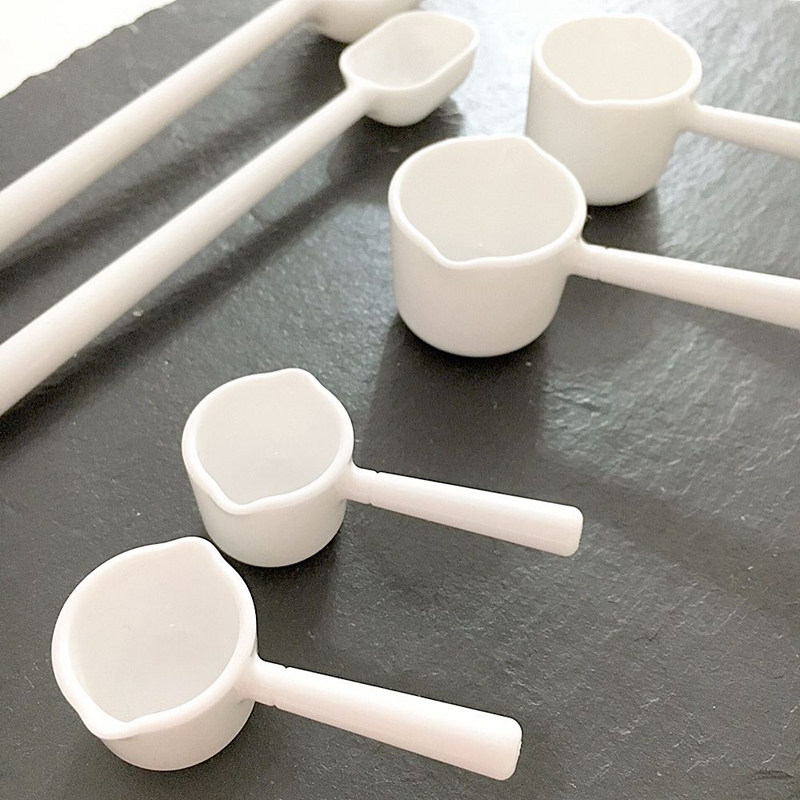 白色长柄量勺5ml15ml两支盐巴味精砂糖蜂蜜小勺量勺