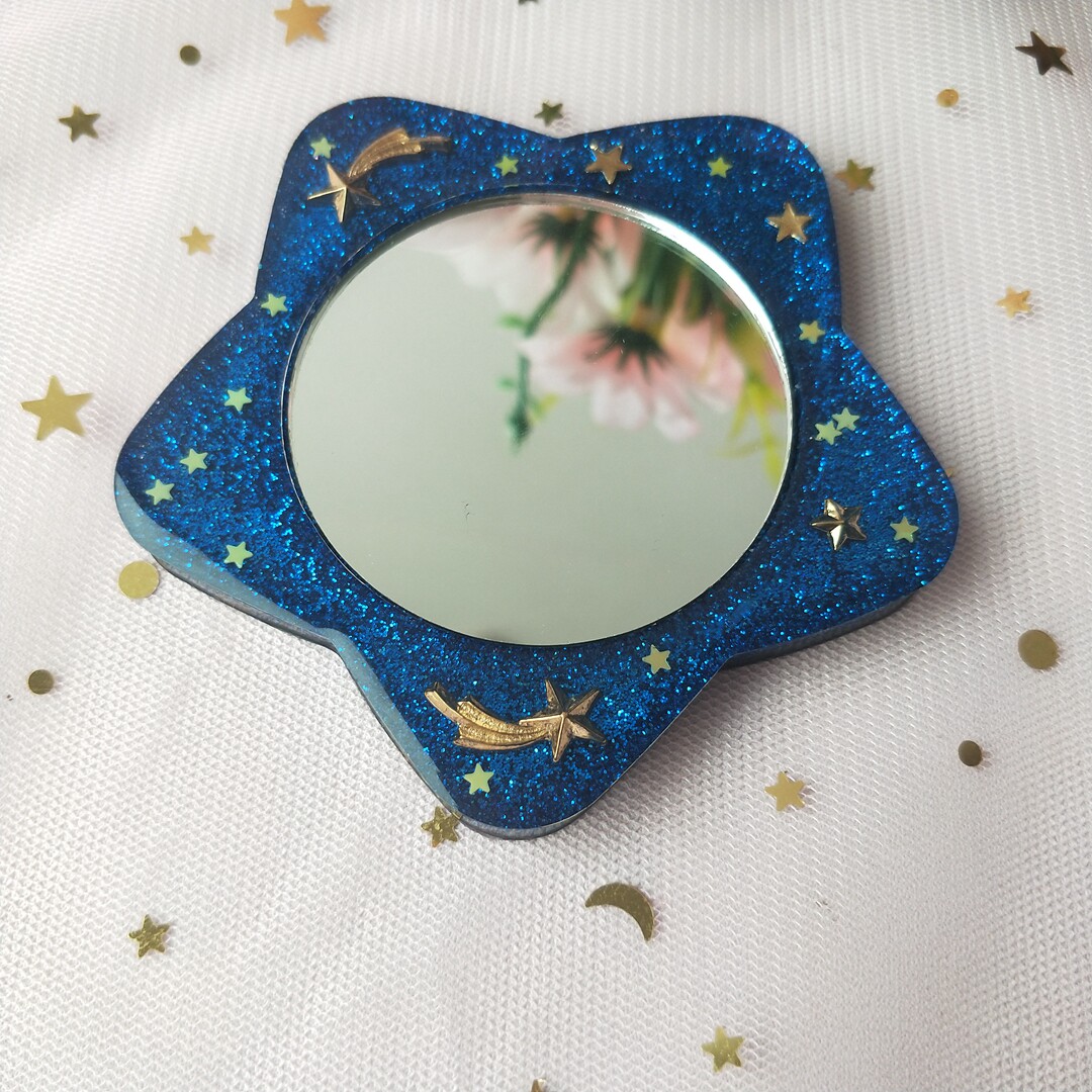 定制星空照片随身便携迷你镜子diy礼品飞阳文化创意化妆镜