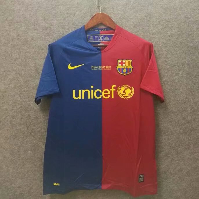 2008-09赛季欧冠版巴萨主场球衣10号梅西足球服