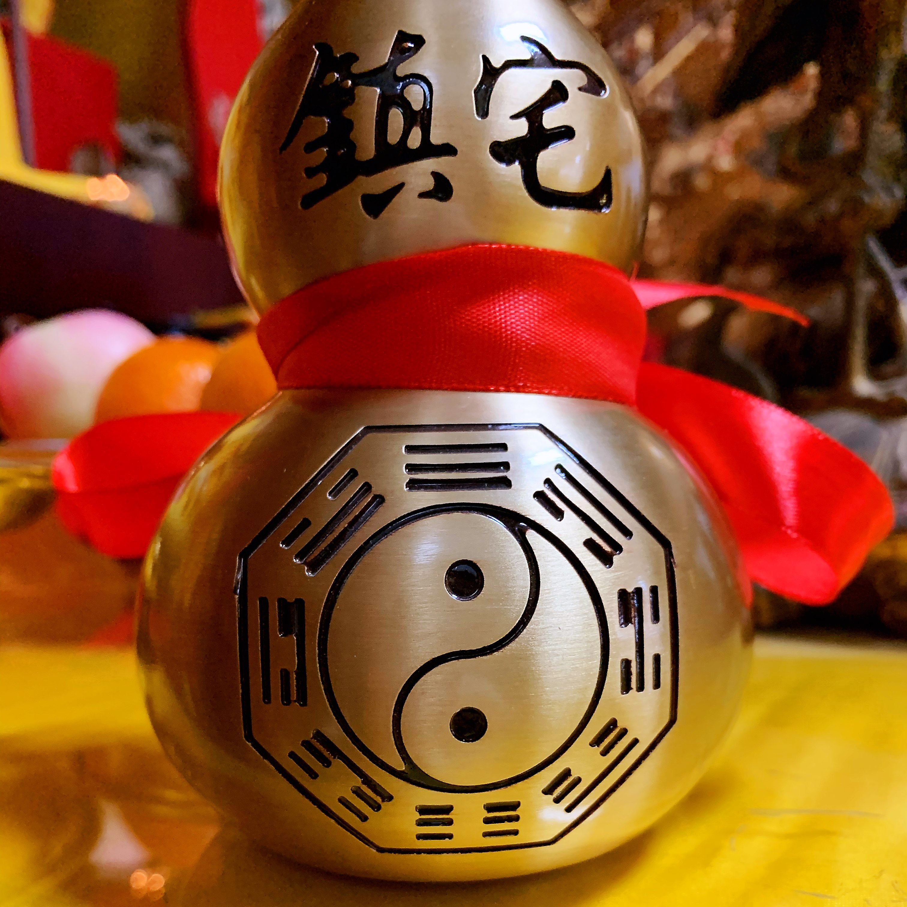 古道开光包邮太极八卦纯铜镇聚财风水水葫芦摆件摆件