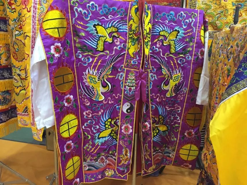 古道斋道教道士用品正一派高功法衣九龙法衣水袖班衣包邮道士服装