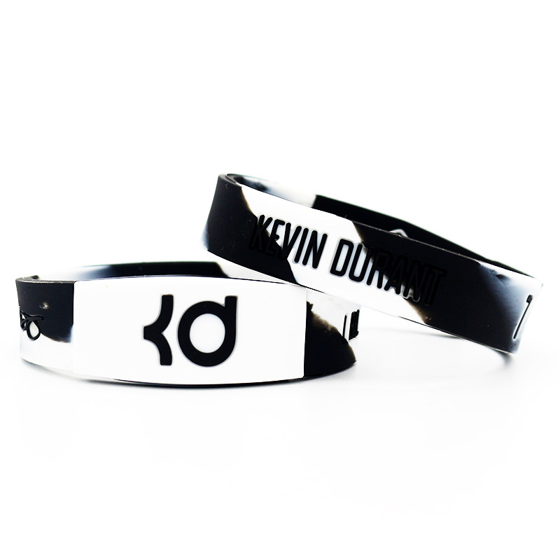 篮网队杜兰特双色nba运动手环kevin durant夜光迷彩kd篮球手腕带 - 爱