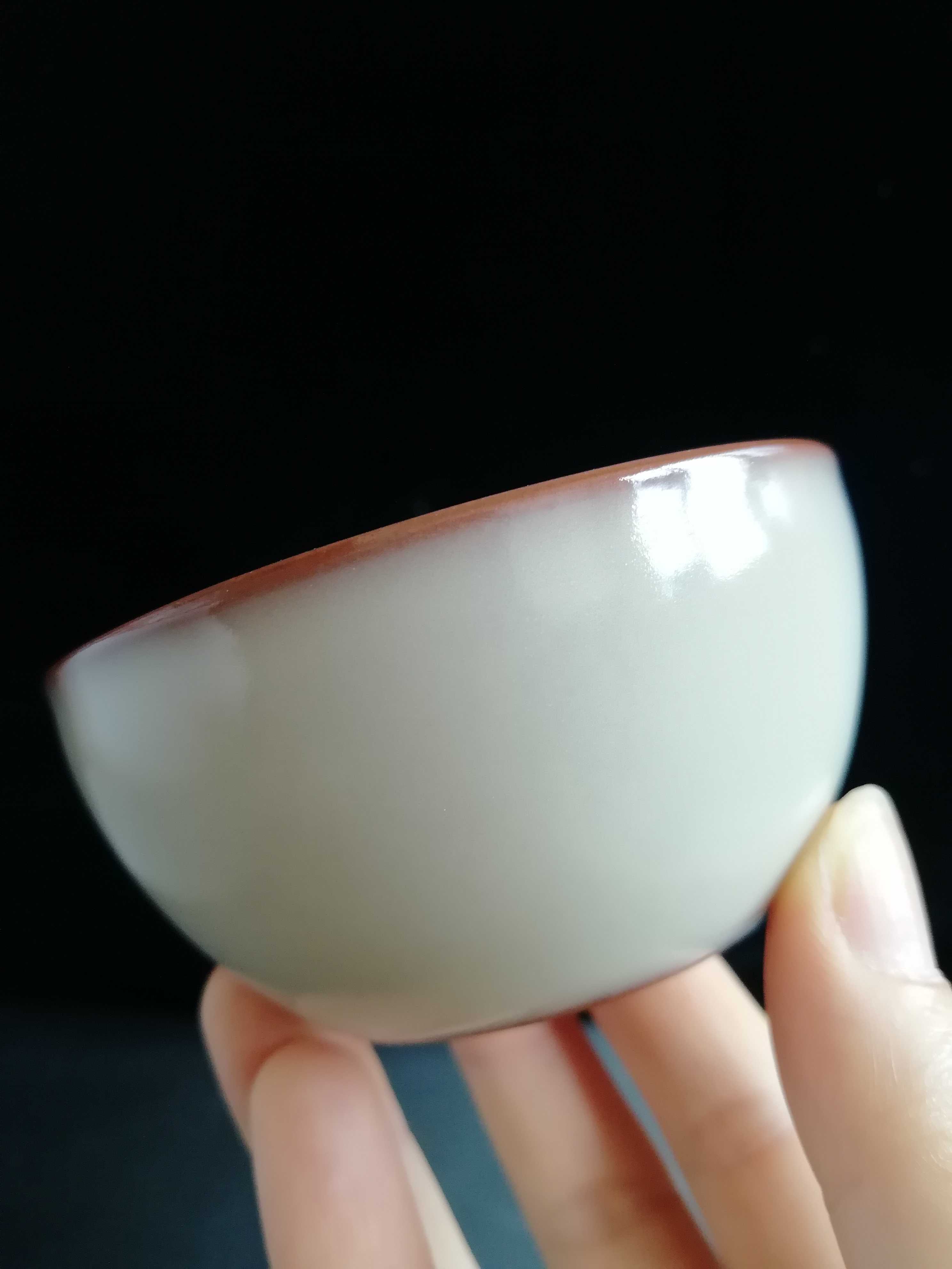 龙泉青瓷王文猪油茶杯品茗杯单杯茶盏茶杯