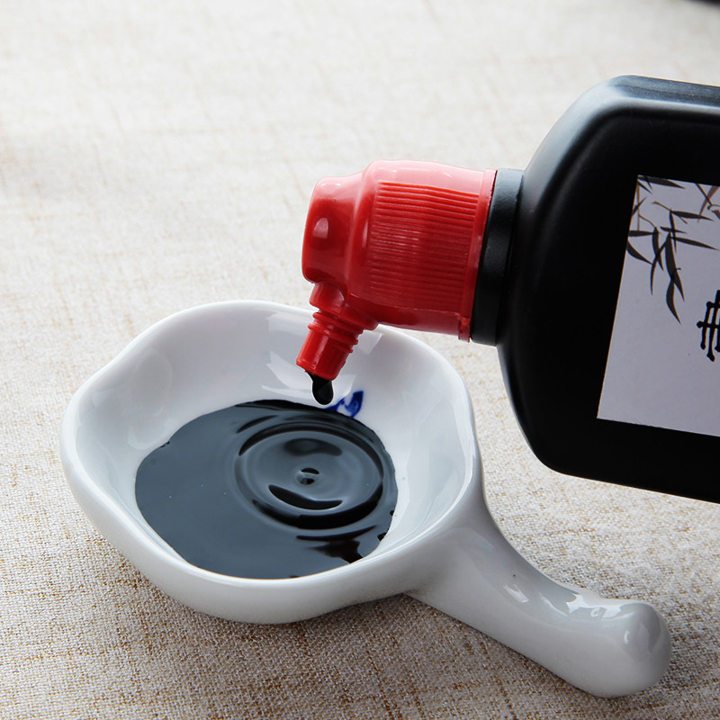 正品历星墨液500g书画练习墨水文房四宝毛笔宣纸文房墨汁