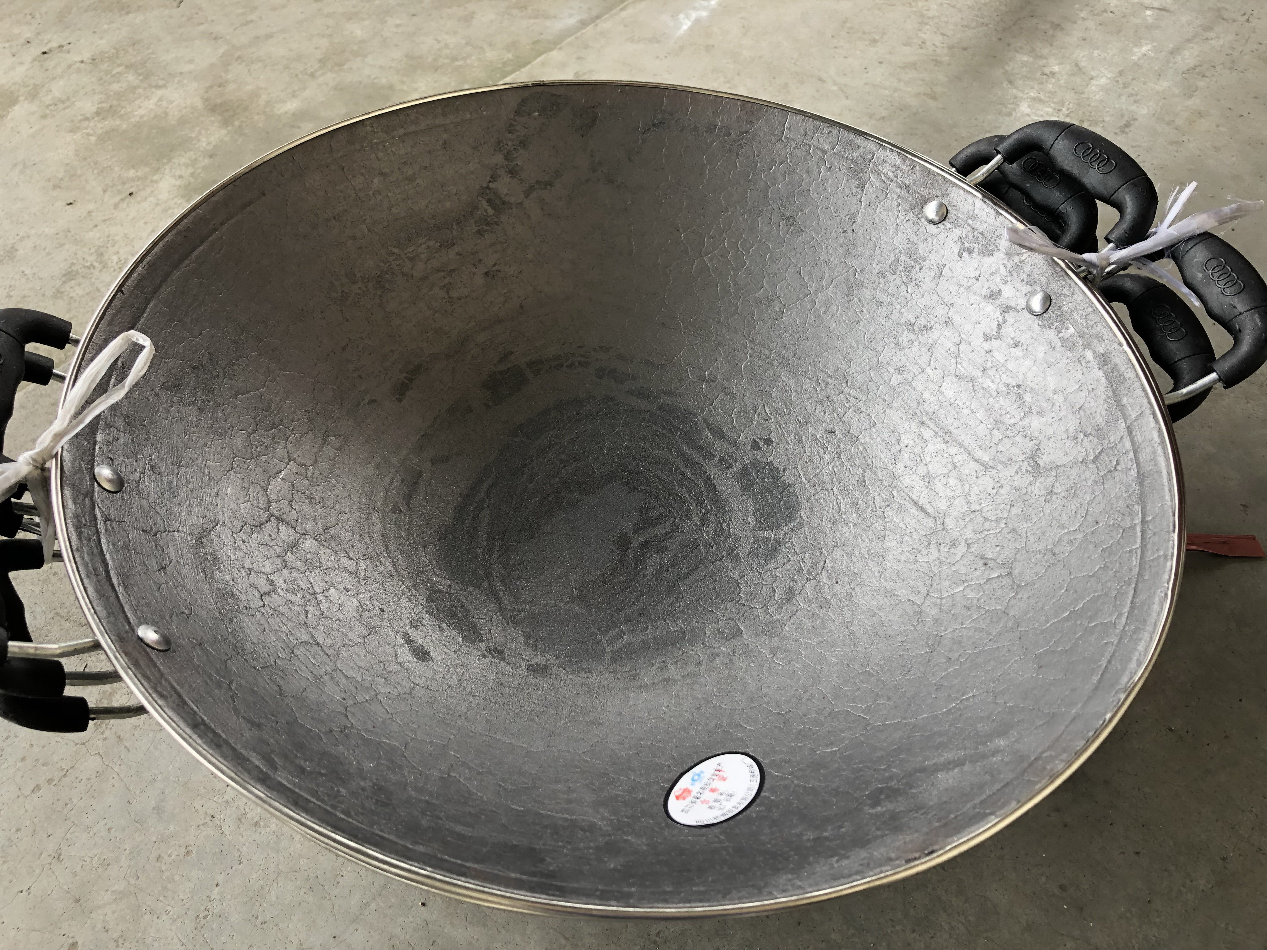 推荐自家用了十多年的生铁锅 精品铸铁锅 老式敞口 双耳炒锅40cm
