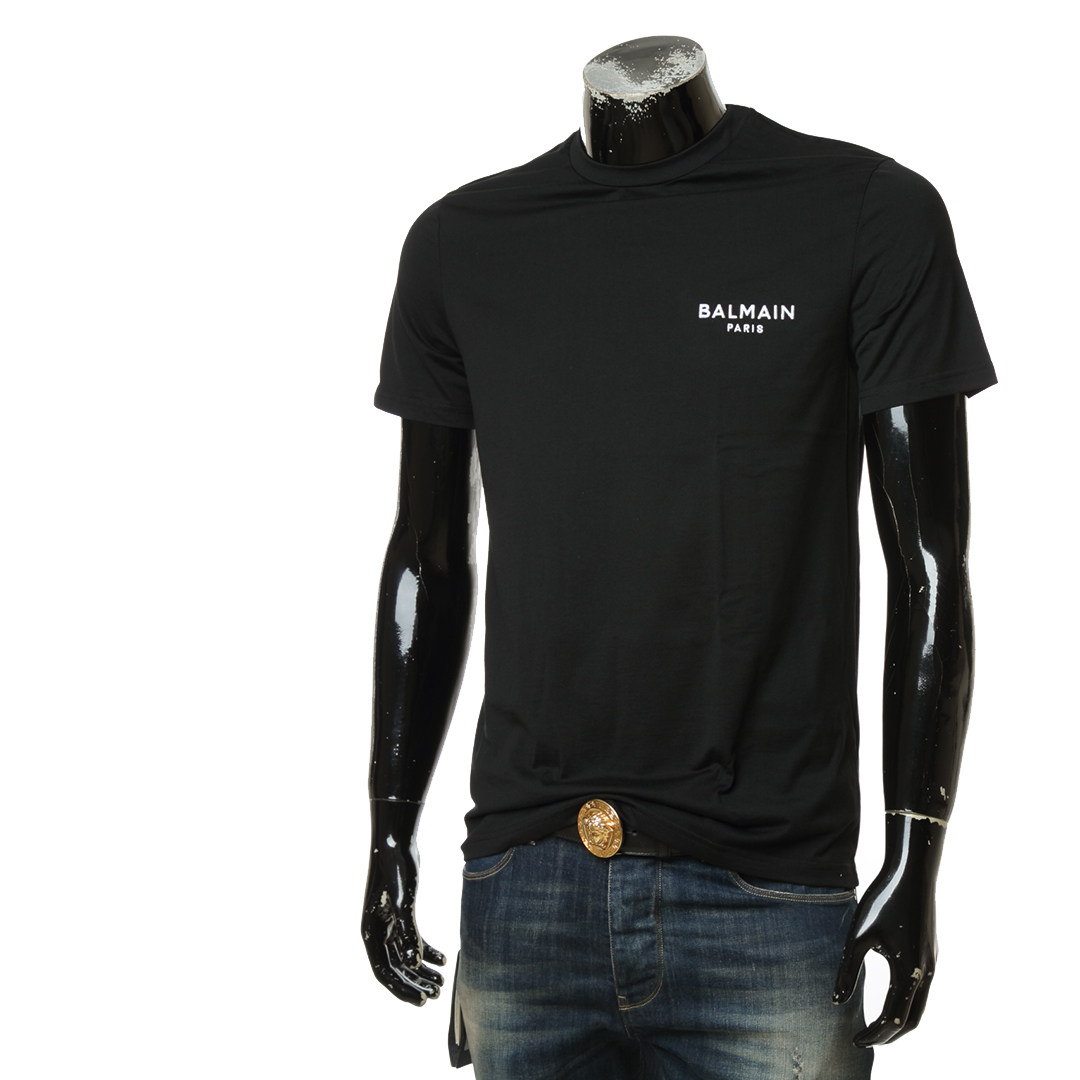 仟良正品balmain巴尔尔曼男士休闲短袖圆领brm305270t恤