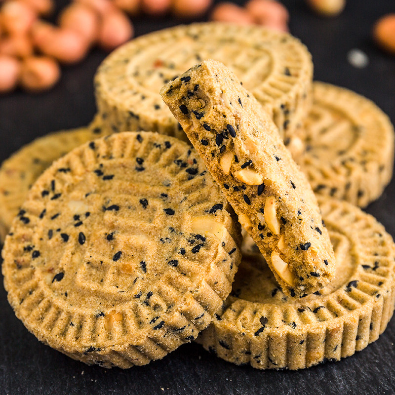 广州黄埔华苑广式炒米饼咸香杏仁饼芝麻花生广东特产美食手信糕点