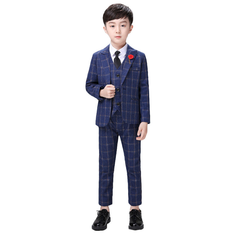 儿童西装套装主持人礼服男童十岁小提琴演出服演讲西服