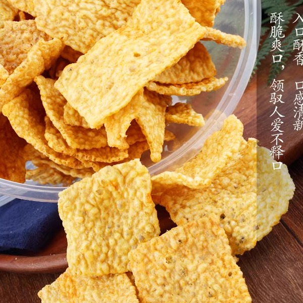 大丰食品苦荞片140g手工荞麦锅巴圆盒装香辣味粗粮即食小吃零食