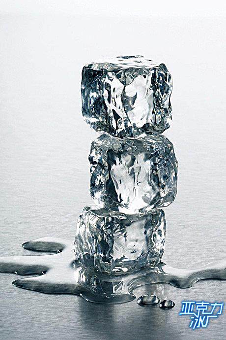 假冰块仿真冰块摄影道具人造亚克力透明水晶石冰桶装饰方形3cm