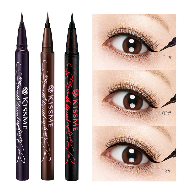 眼线日本kissme极细防水不晕kissme李佳推荐眼线