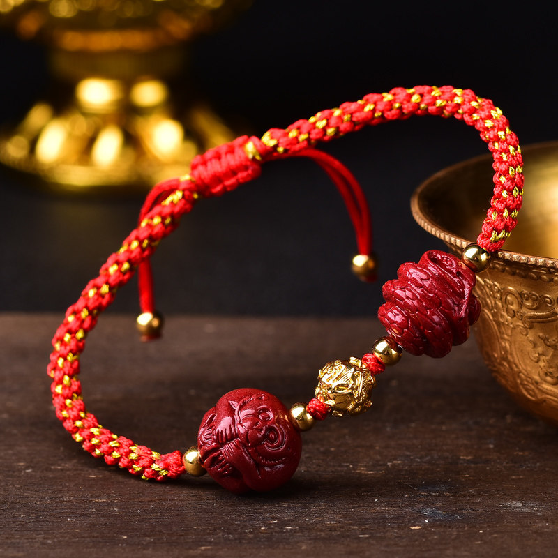 2022年属虎蛇猪龙护岁宏联吉化泰岁手红绳太岁手链手链