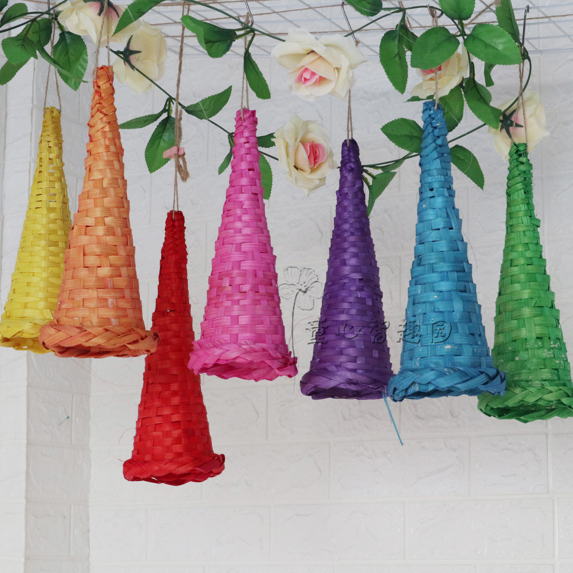 手工吊饰风铃环创教室幼儿园装饰走廊空中diy空中吊饰