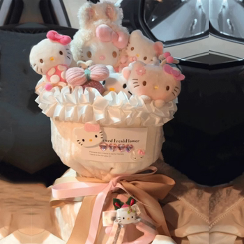 ກາຕູນງາມສ້າງສັນ hellokitty doll bouquet ສໍາລັບແຟນເພື່ອສົ່ງໃຫ້ຫມູ່ທີ່ດີທີ່ສຸດ Hello Kitty lover ຂອງຂວັນວັນເກີດ