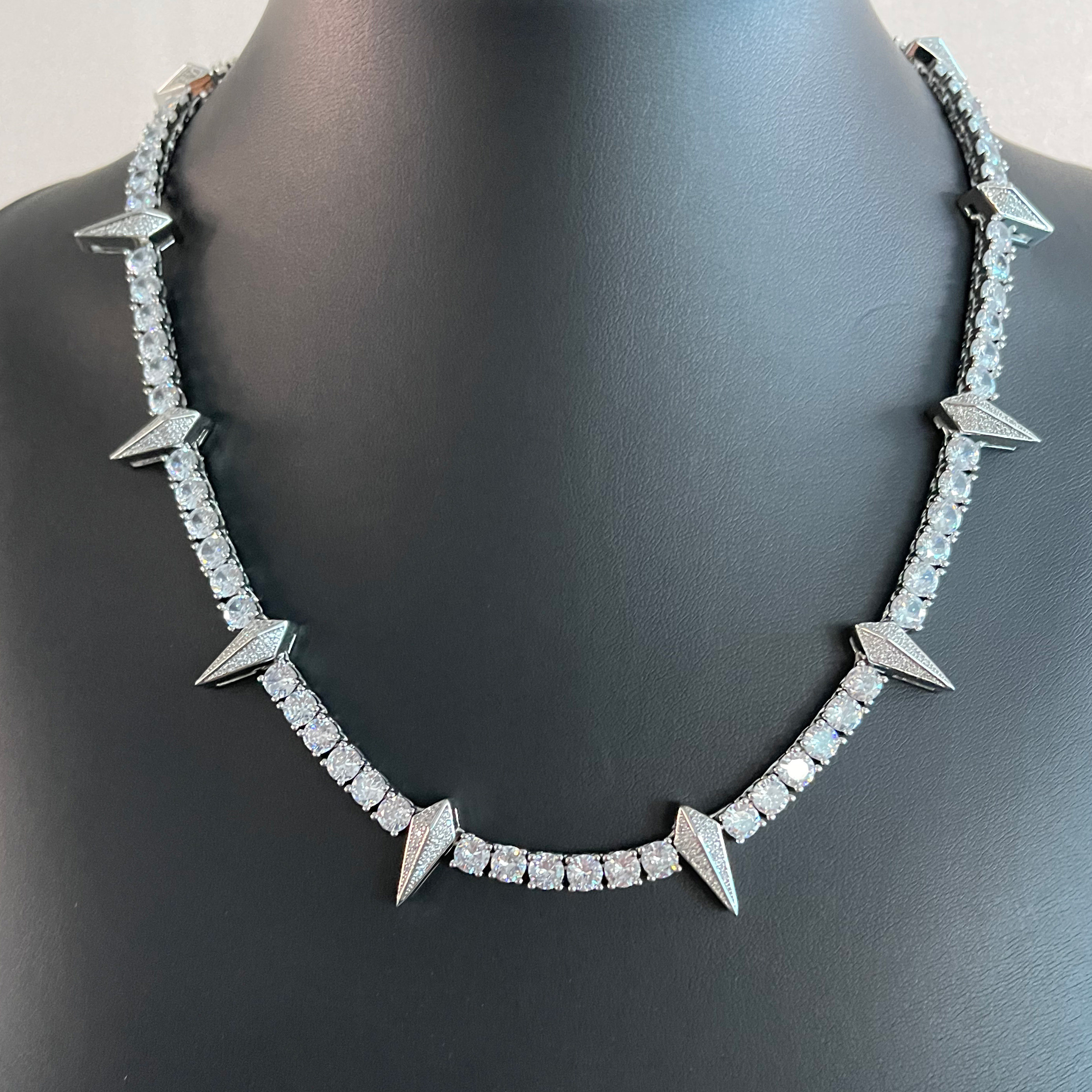 icecalm满钻黑豹项链设计小众高级男士网球嘻哈项链