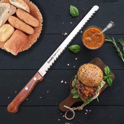 新款贝印日本进口不锈钢锯齿面包蛋糕烘焙工具面包刀