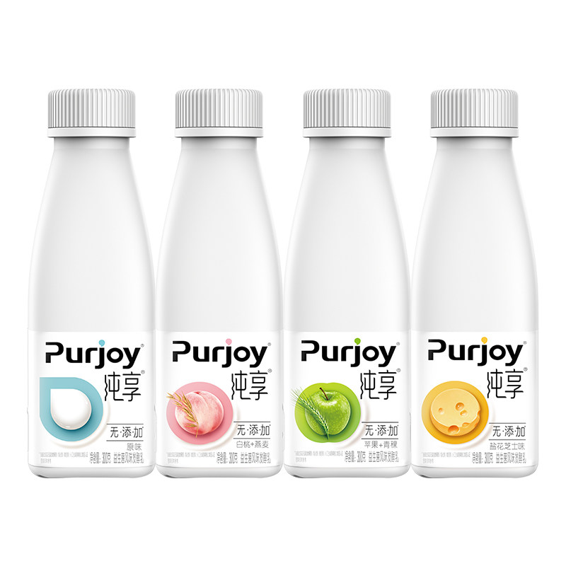 官方君乐宝旗舰店纯享酸奶益生菌苹果白桃原味无添加酸奶300g6瓶