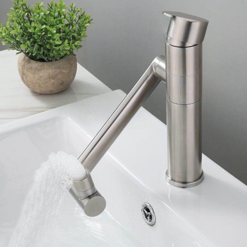 面盆冷热折叠水龙头单孔洗面卫生间厨房水槽黑色厨房龙头