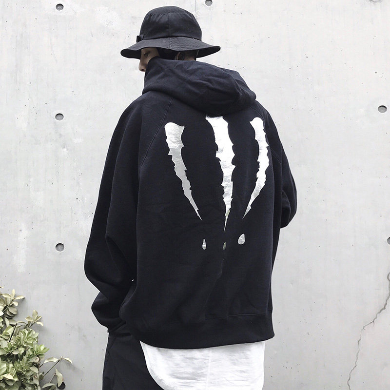 suamoment一二代血爪痕抓痕烫金帽衫外套卫衣