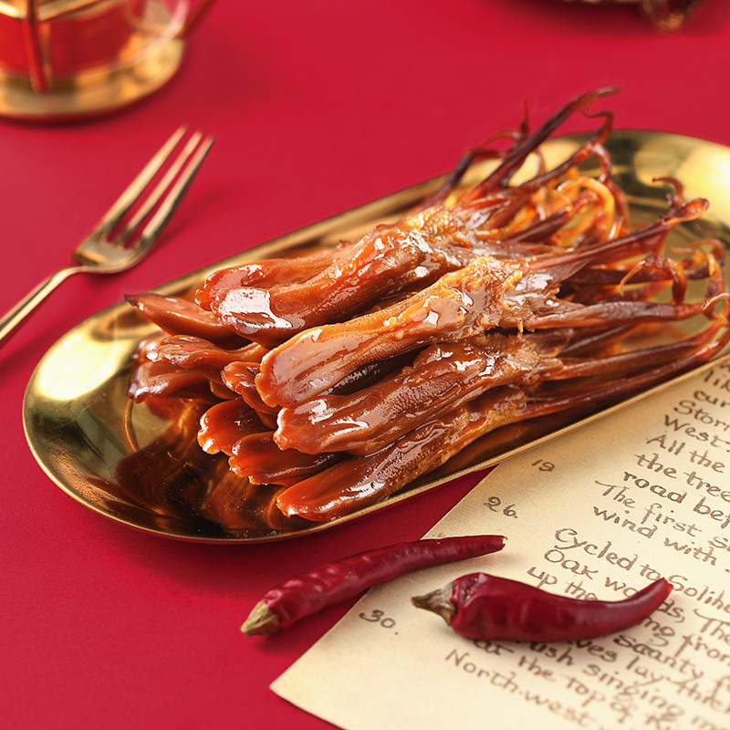 新品良品铺子甜辣嫩鸭40g鸭舌肉干鸭肉卤味鸭肉零食