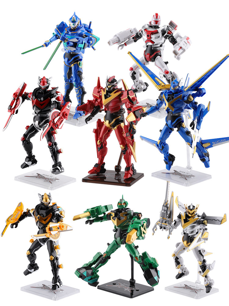 魔能圣甲钢甲人合金机器人关节可动套装男孩变形儿童机器人